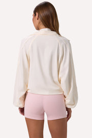 Oh Polly BT1537 veste survêtement blanche oversize