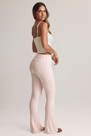 Oh Polly Bebe pantalon évasé rayé modal taille mi-haute