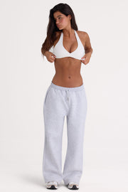 Oh Polly BT02580 Pantalon Jogging Large Gris Marl Coton