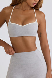 Oh Polly Bo+Tee BT2097 brassière sport gris chiné maintien léger