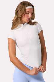 Oh Polly Bo+Tee top zip coconut manches courtes
