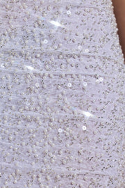 Oh Polly Embellished Robe Lucia Blanche Mini Perles