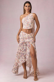 Oh Polly Romy jupe maxi primrose fleurie asymétrique
