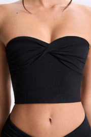 Oh Polly Edie haut bandeau twist noir modal