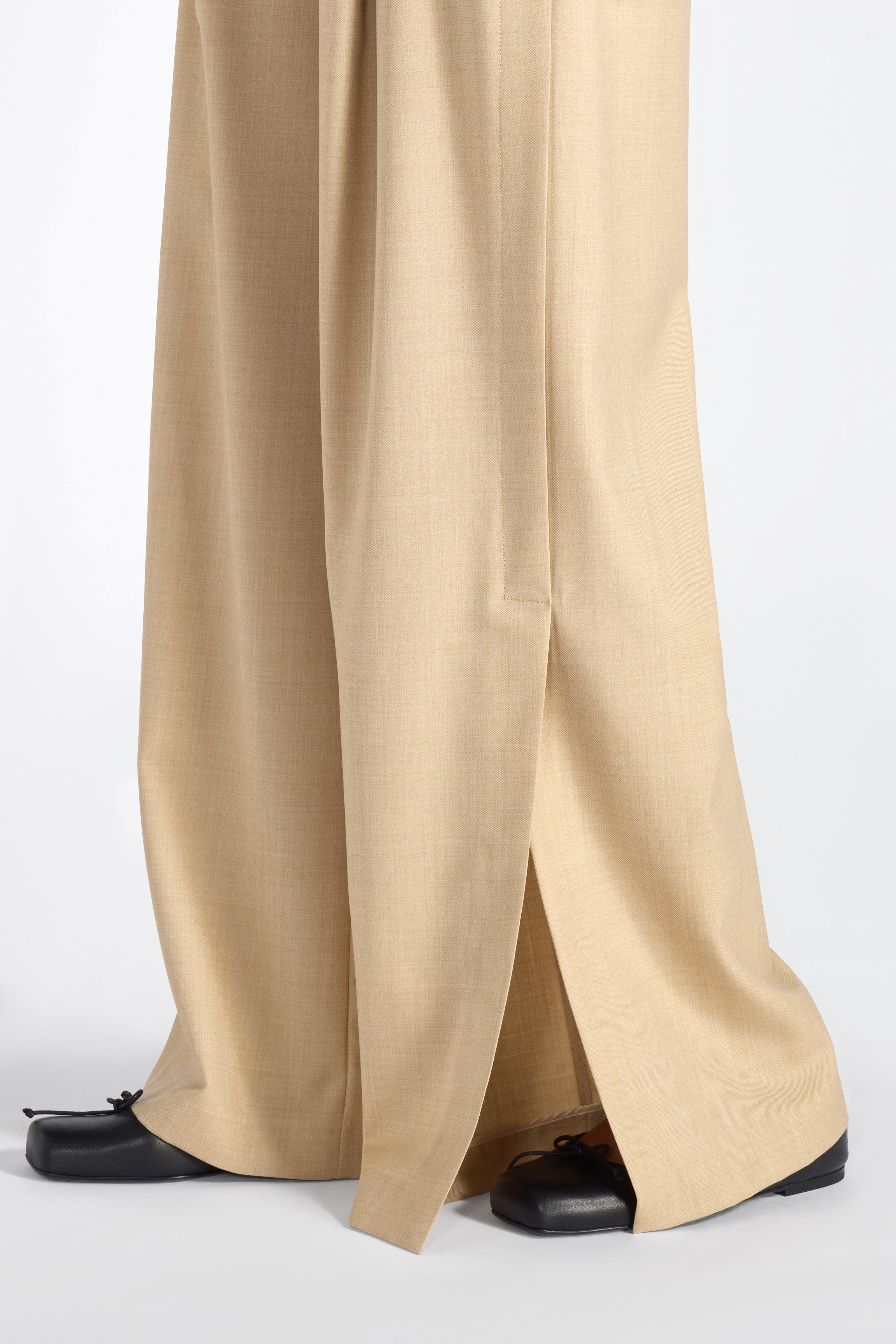 Liviana Conti Manolo pantalon palazzo laine cremino