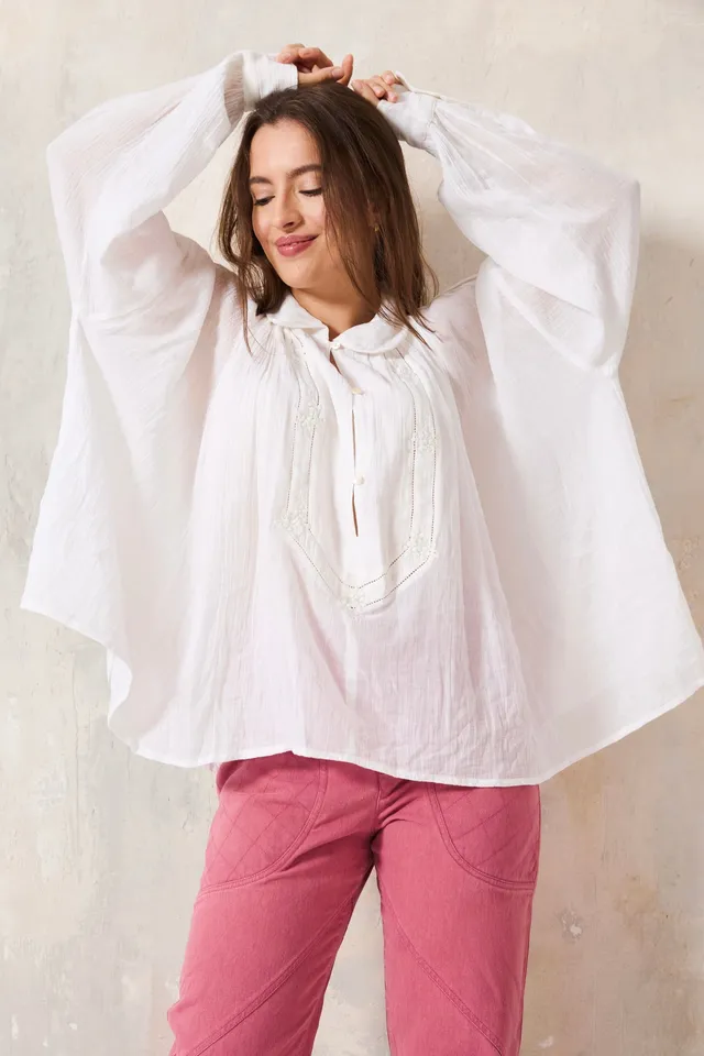 CHICOSOLEIL NOÉMIE Chemise Off White Gaze Coton
