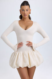 Oh Polly Dresses Tallou robe mini Ivory modal bubble