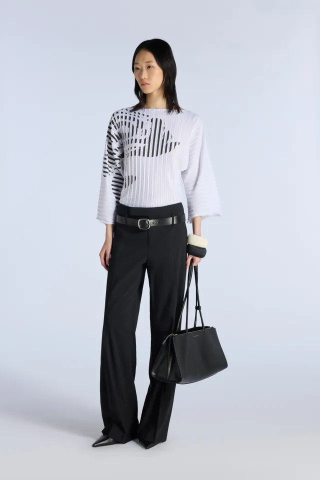 Liviana Conti Frida blouse plissée imprimé rose Blanc
