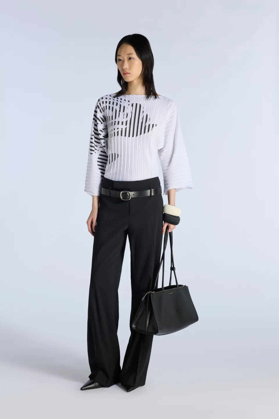 Liviana Conti Frida blouse plissée imprimé rose Blanc