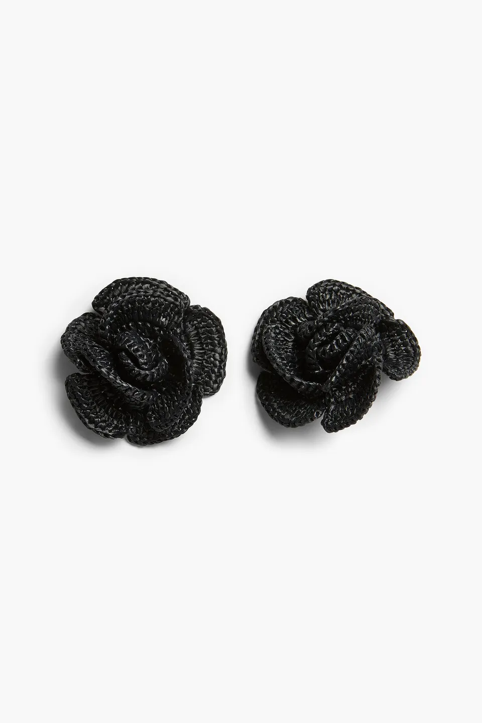 Liviana Conti Alia boucles oreilles rafia noir crochet