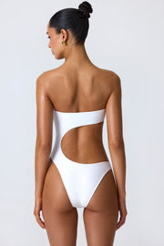 Oh Polly Swim NS0689 maillot une pièce bandeau blanc perles