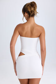 Oh Polly Damia Mini Robe Bandeau Blanche 10268