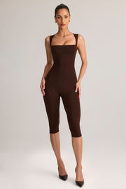Oh Polly Luma combi capri modal marron chocolat