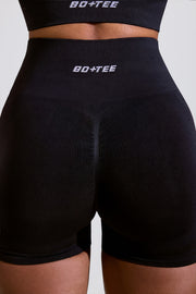 Oh Polly Define Luxe High Waist Mini Shorts short noir taille haute