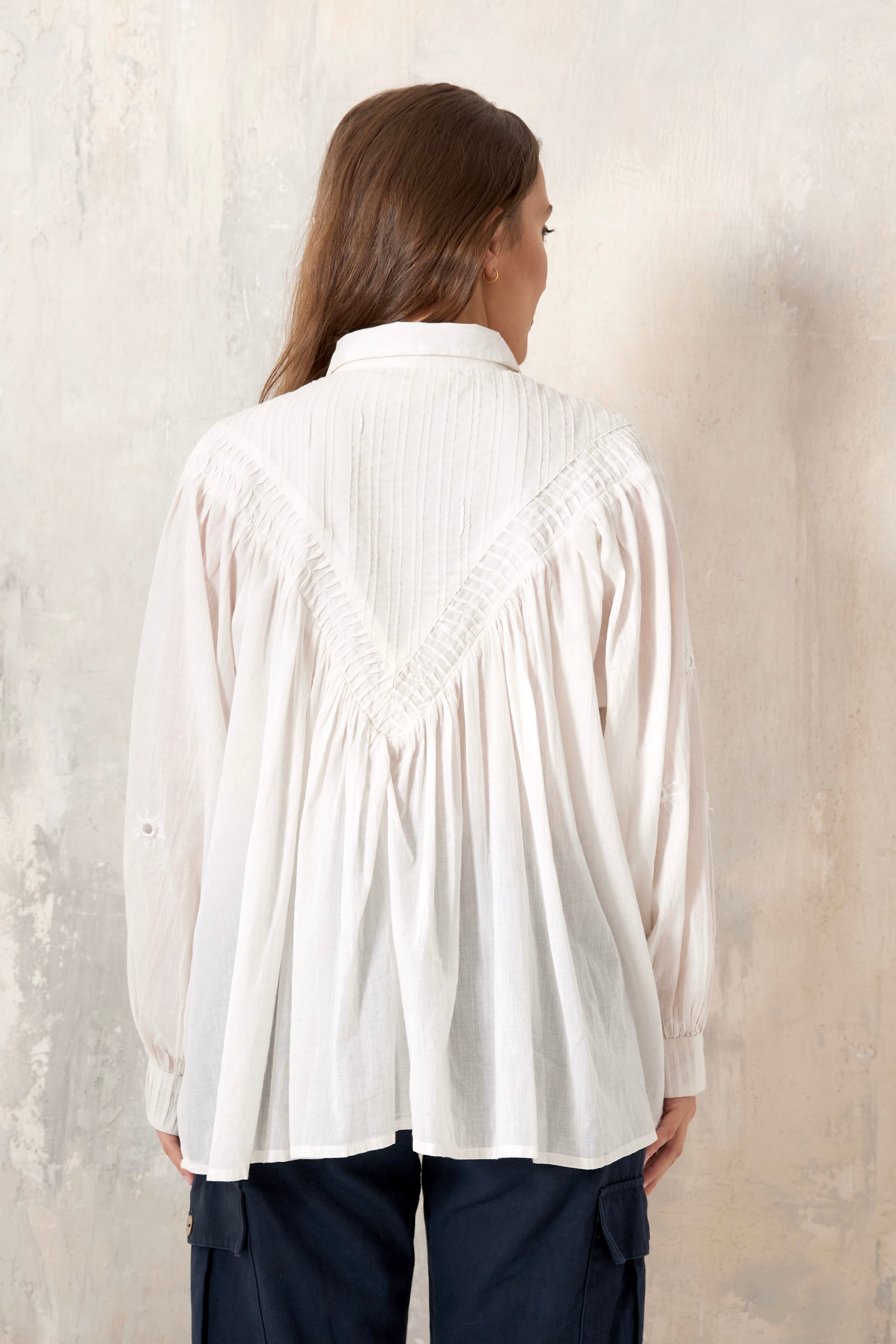 CHICOSOLEIL KAÏ chemise off white coton oversize