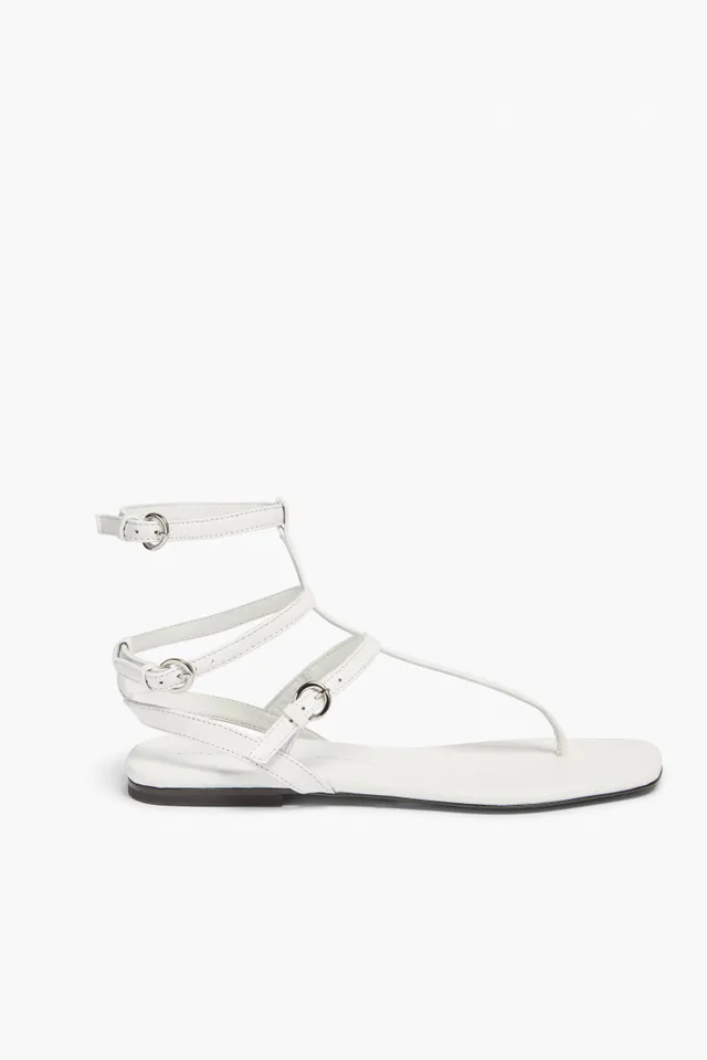 Liviana Conti Clarissa A6SC66 sandales plates Blanc cuir
