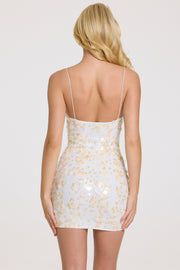 Oh Polly Embellished Adi mini robe perle sequins