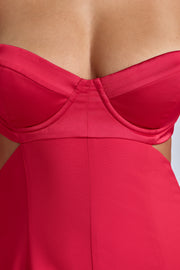 Oh Polly Leotine 8078 mini robe cerise georgette armatures