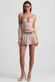 Oh Polly Velora mini jupe champignon plissée taille basse