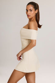 Oh Polly Suhana robe mini asymétrique ivoire modal