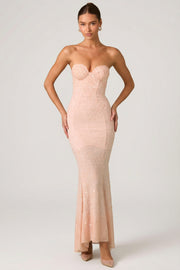 Oh Polly Vesna 13122 Robe Sirène Rose Poudré