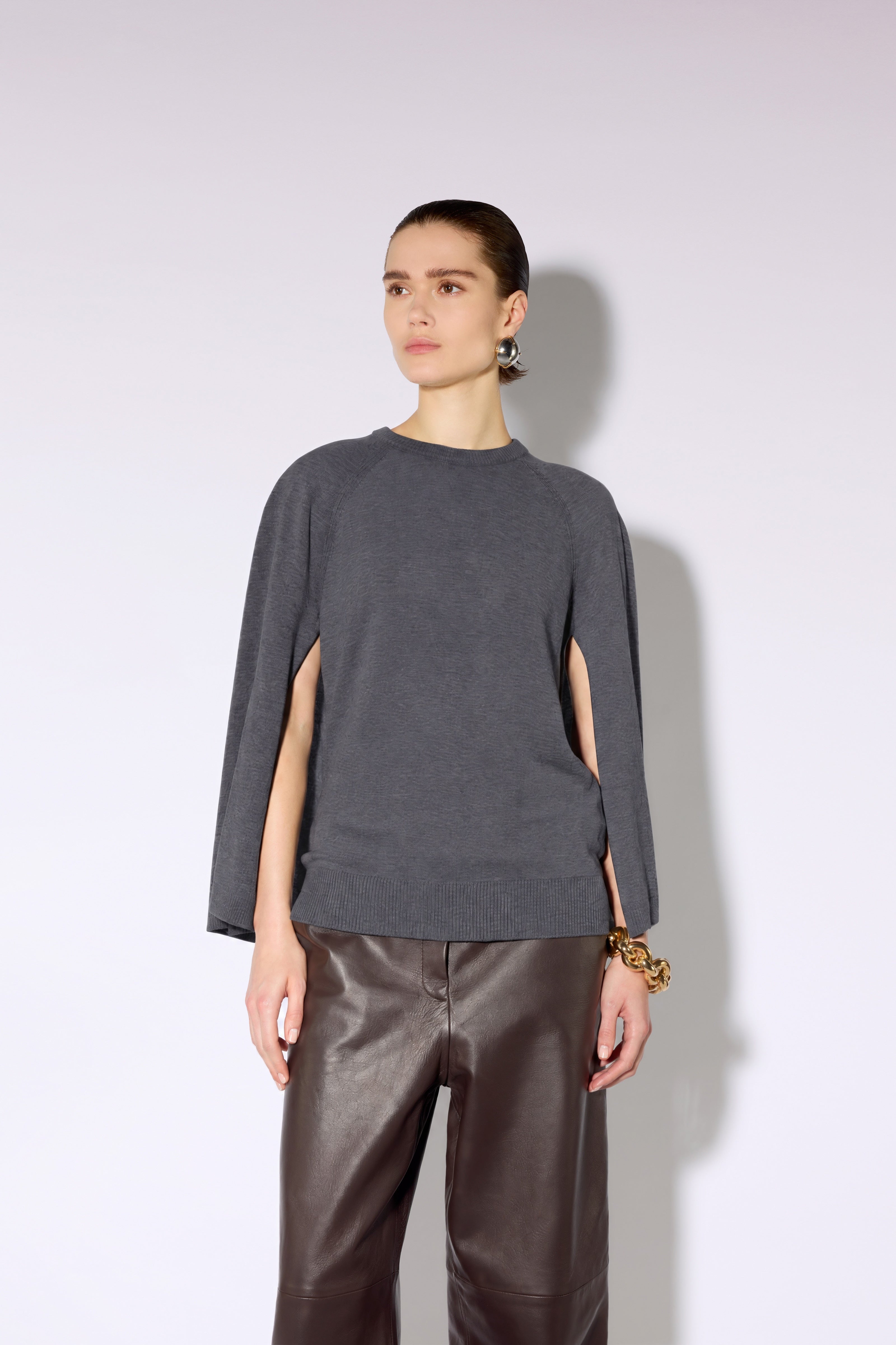 Liviana Conti Malika pull maille Gris Mélange taille M