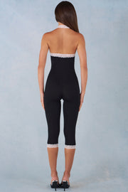 Oh Polly 16068 Combinaison Capri Dentelle Noir Modal