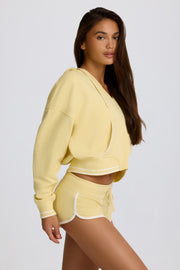 Oh Polly Knitwear Hoodie Lemon Coton Col V Poche