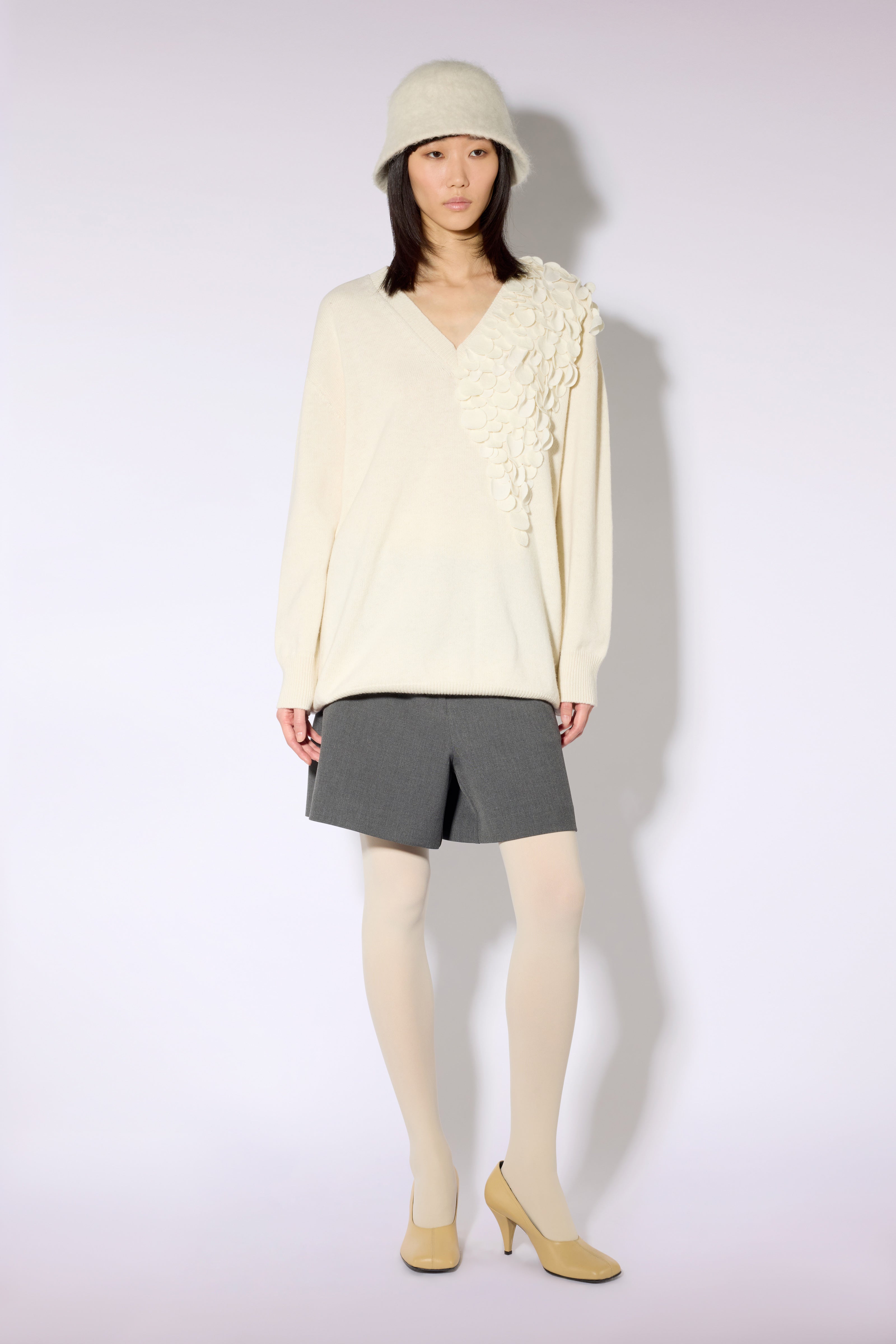 Liviana Conti Steve short gris mélangé coton
