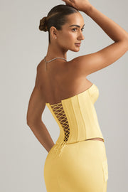 Oh Polly Araminta 11361 Top Corset Satin Jaune Pastel