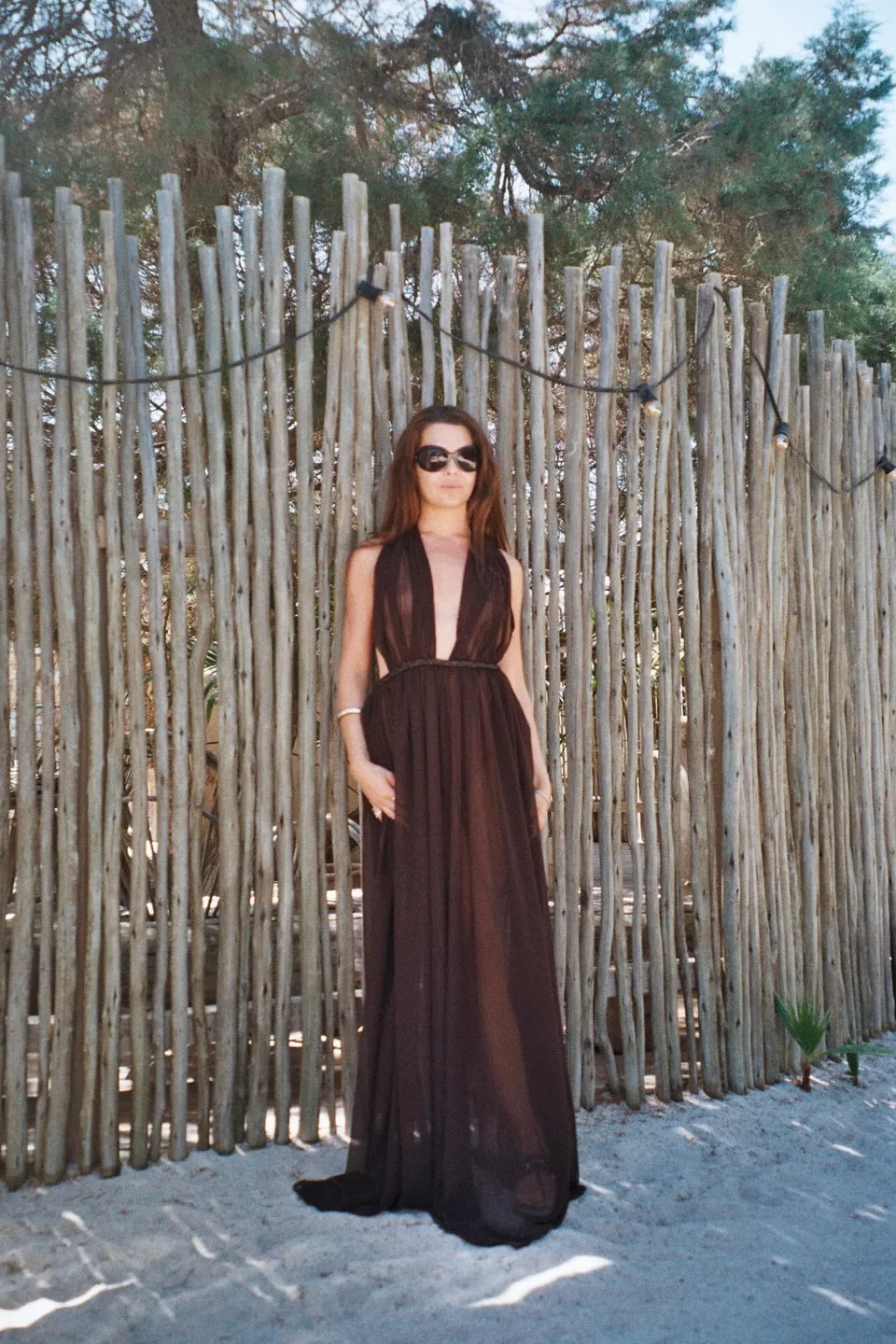 The Ethiquette Robes Calypso Brown robe mousseline marron XS-XL
