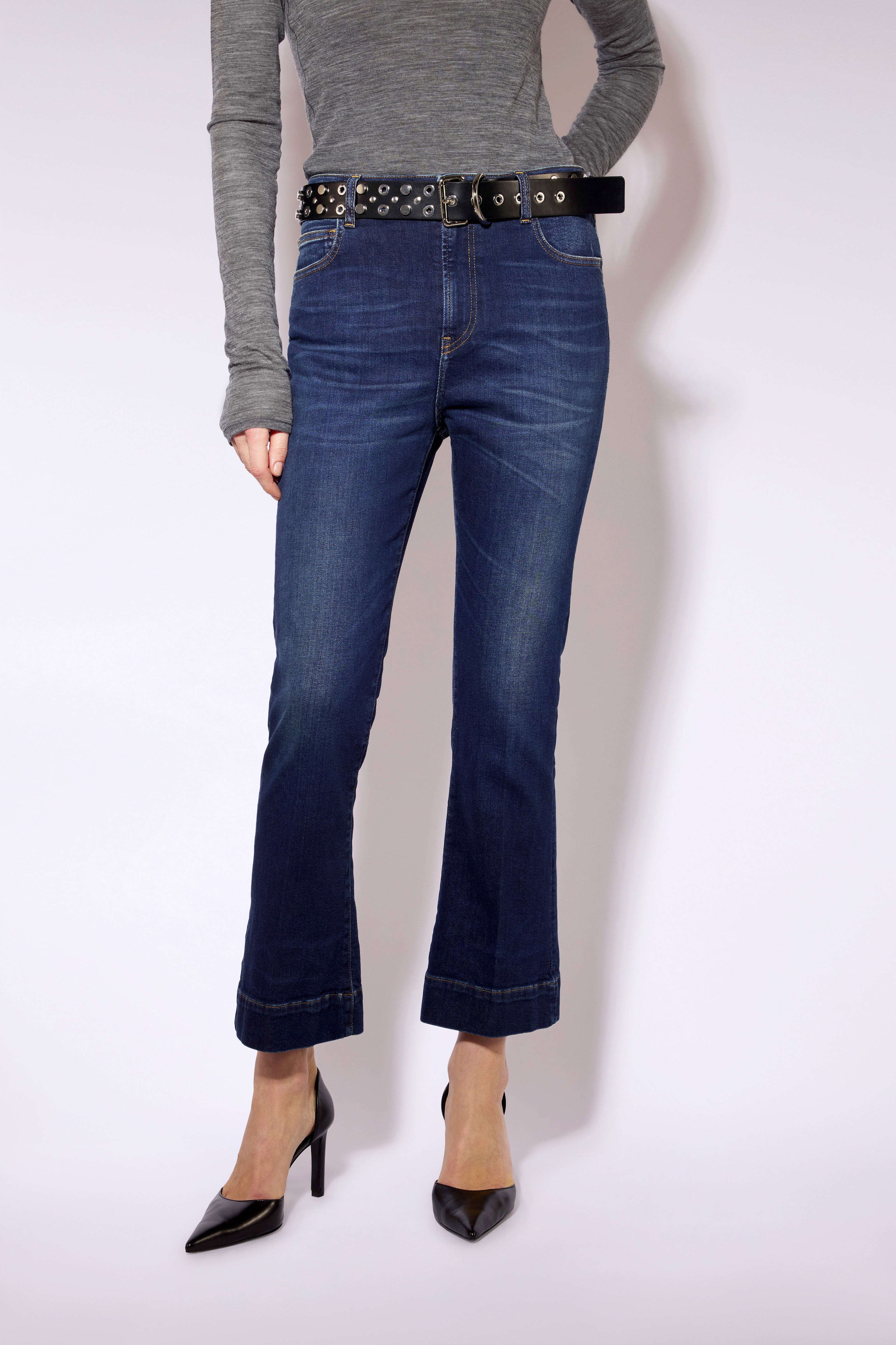 Liviana Conti Patrick jean cropped flare denim 28