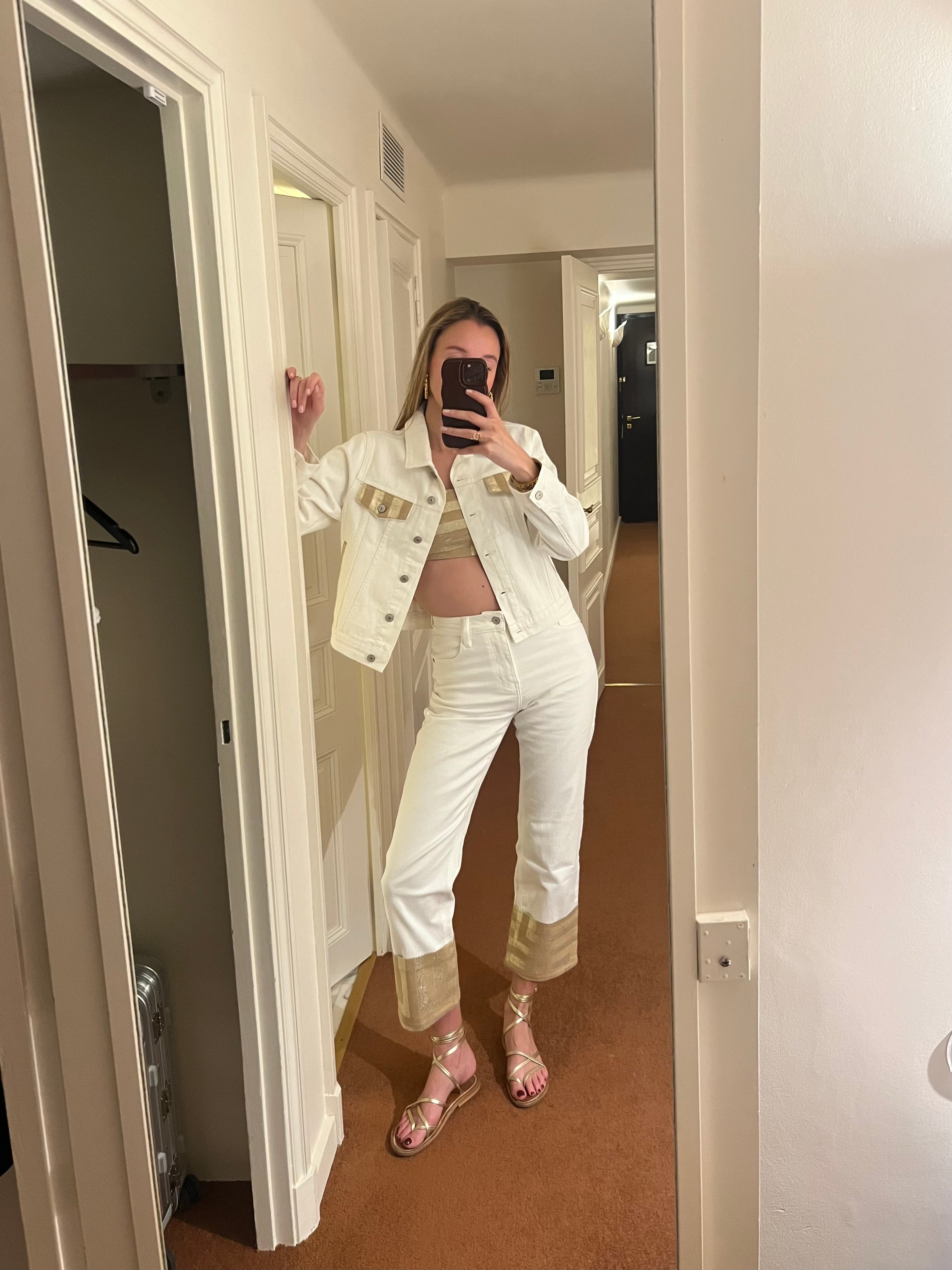 The Ethiquette Narcisse jean blanc Orphée denim taille M