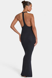 Oh Polly ButterCloud robe maxi noire moulante stretch