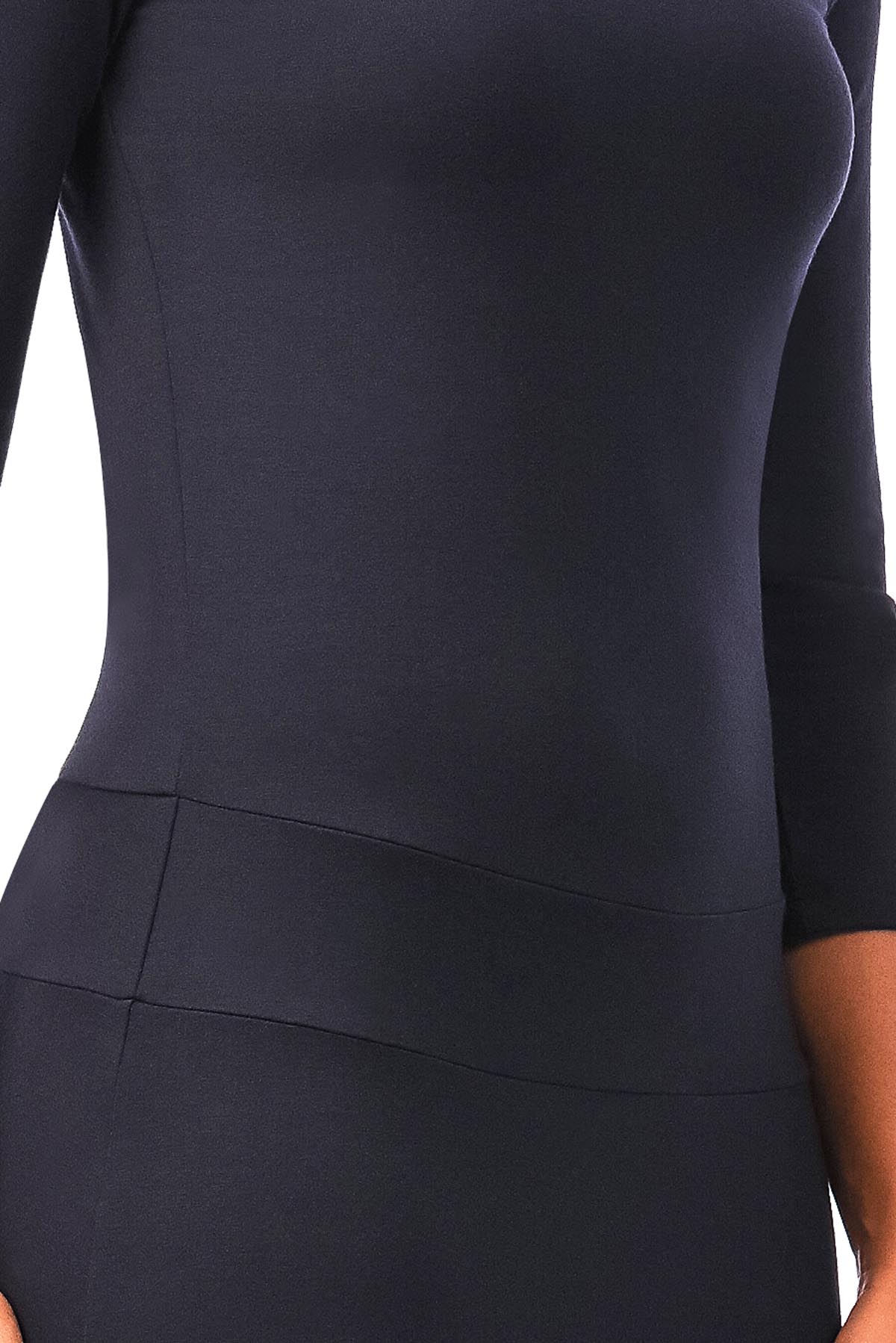 THELMA & ROSE Juliette robe midi col bateau navy 36