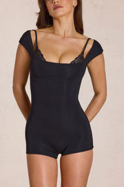 Oh Polly Jumpsuits combishort noir modal dentelle