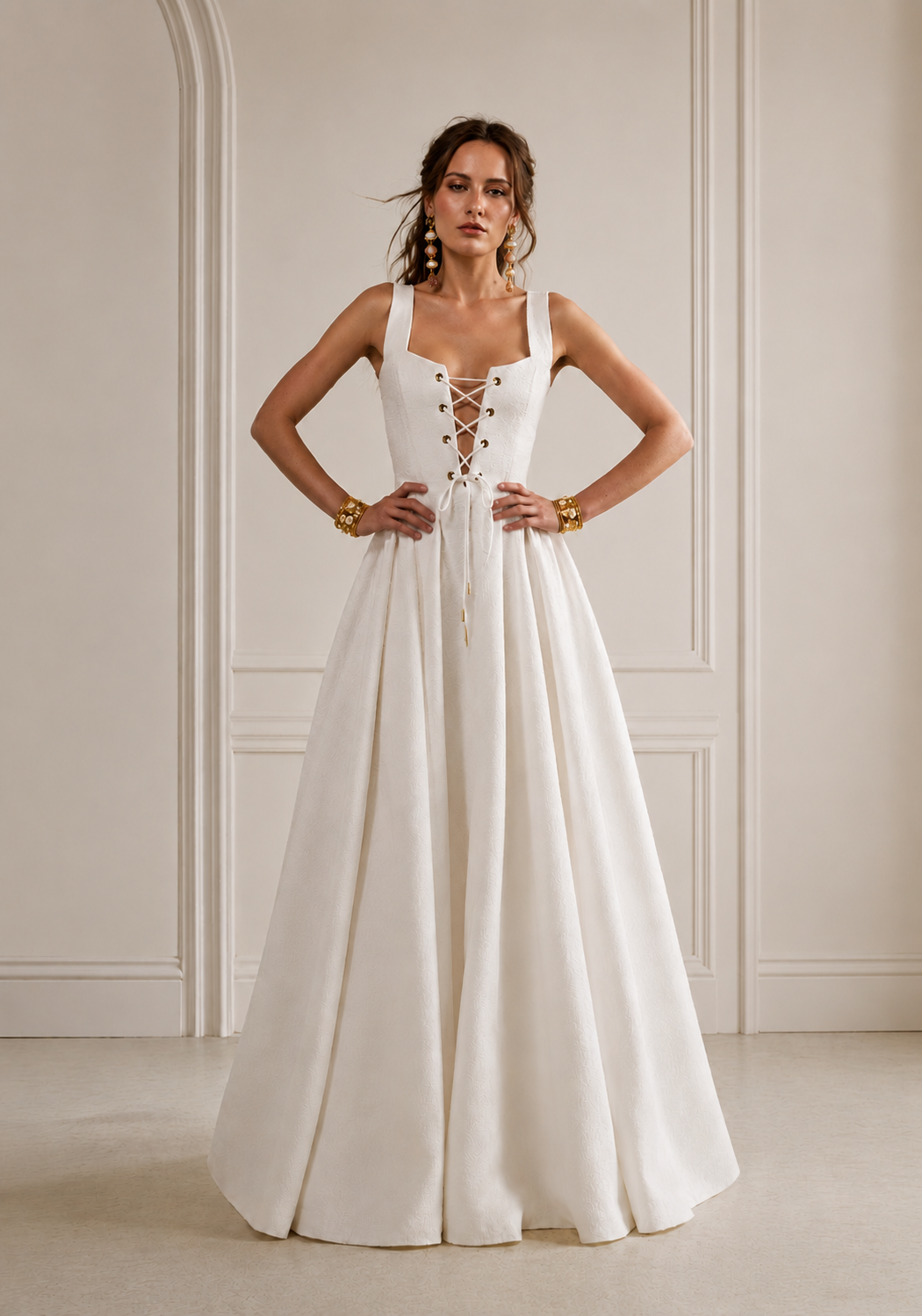 The Ethiquette Robes Ariane robe mariée blanche Hera tweed