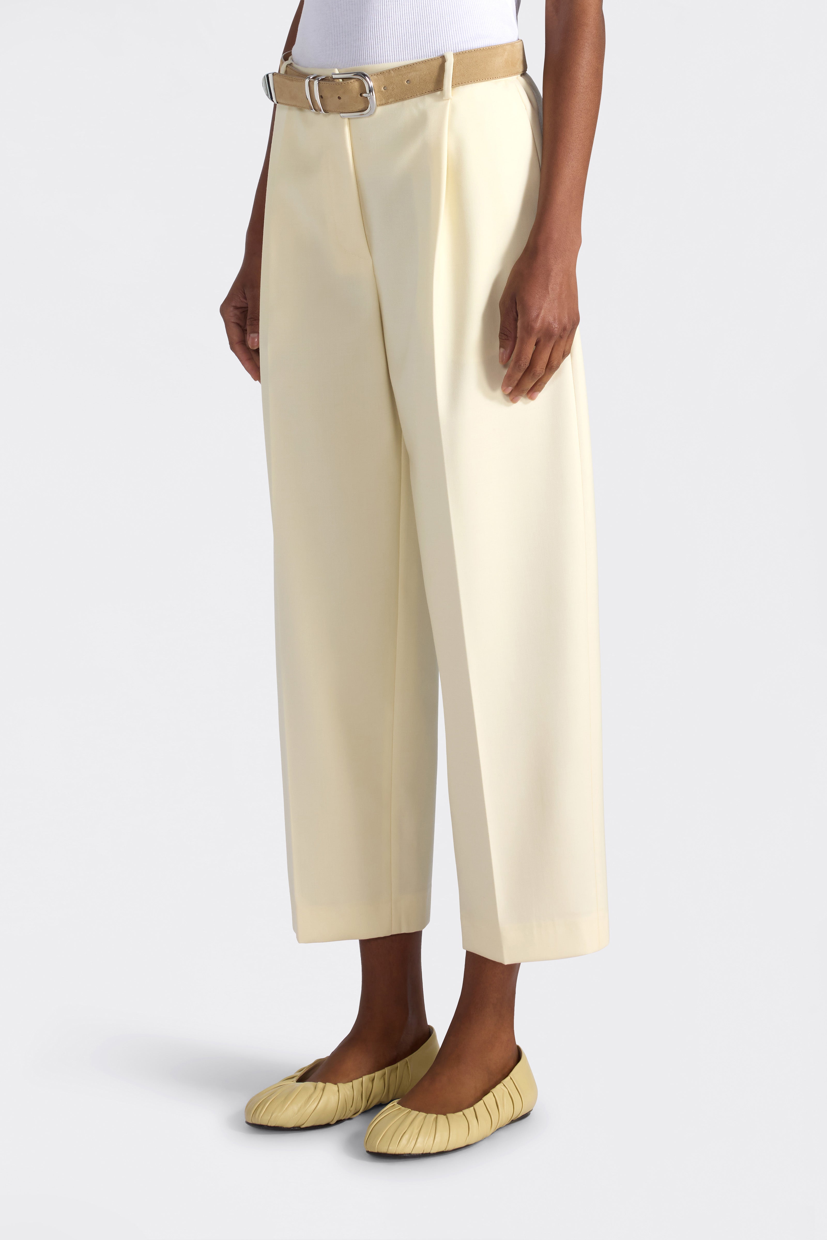 Liviana Conti Alexander pantalon crop laine polline