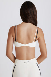 Oh Polly Bo+Tee brassière sport coconut Twist-Back