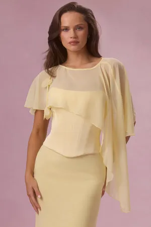 Oh Polly Velina cape chiffon beurre taille unique