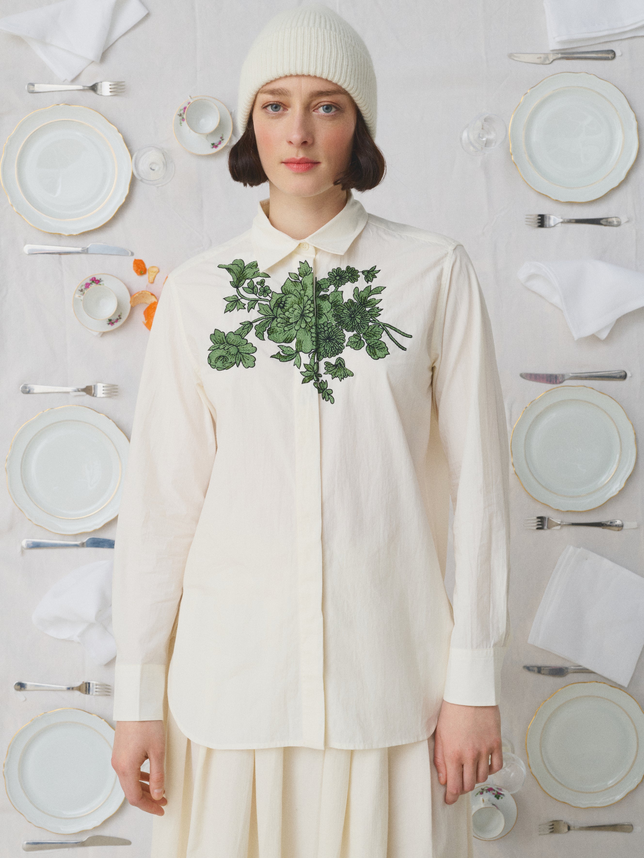 Mii Mii à table Chemise Assia chemise coton XS à XXL crème