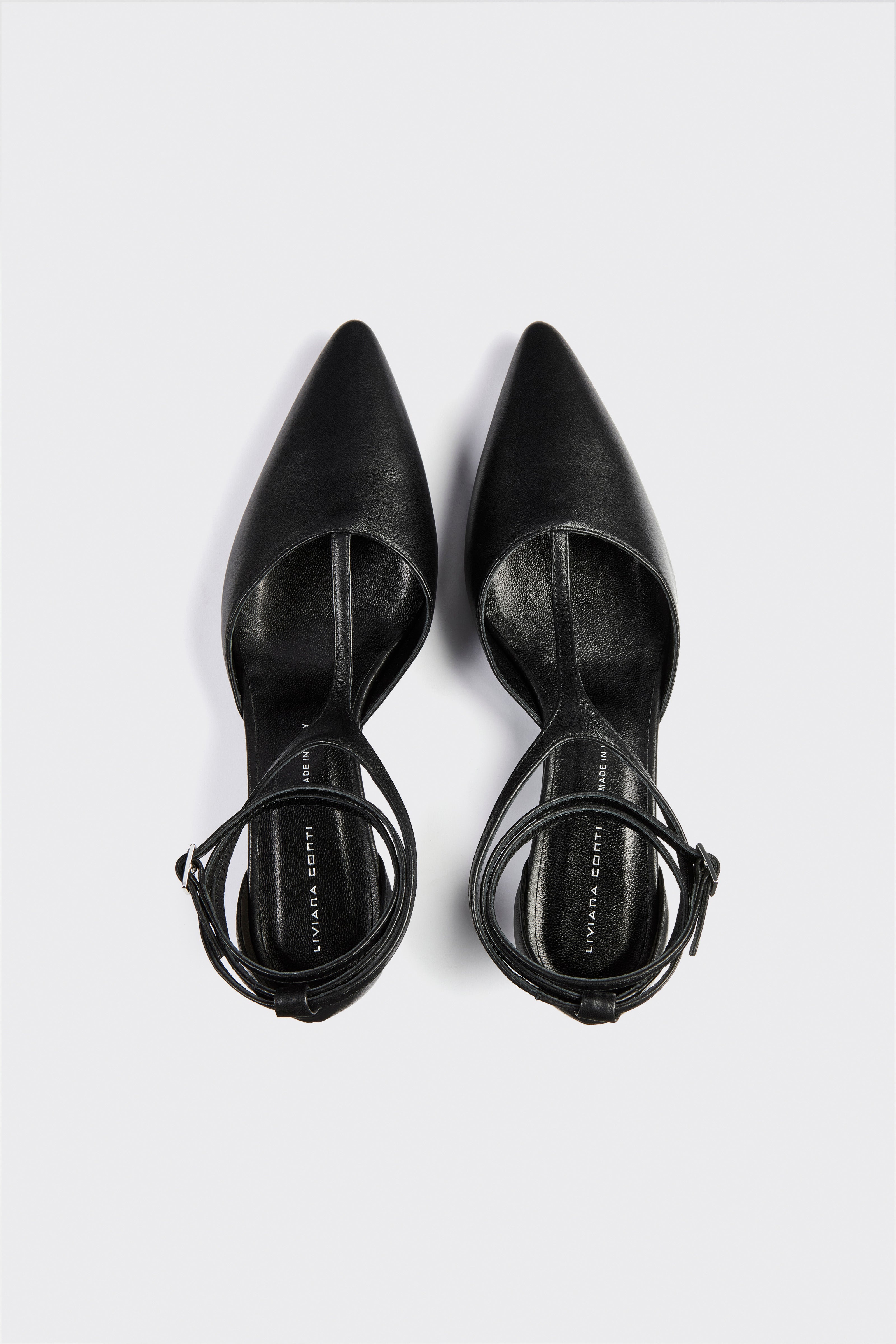 Liviana Conti Mia escarpins cuir noir pointure 38 talon 4 cm