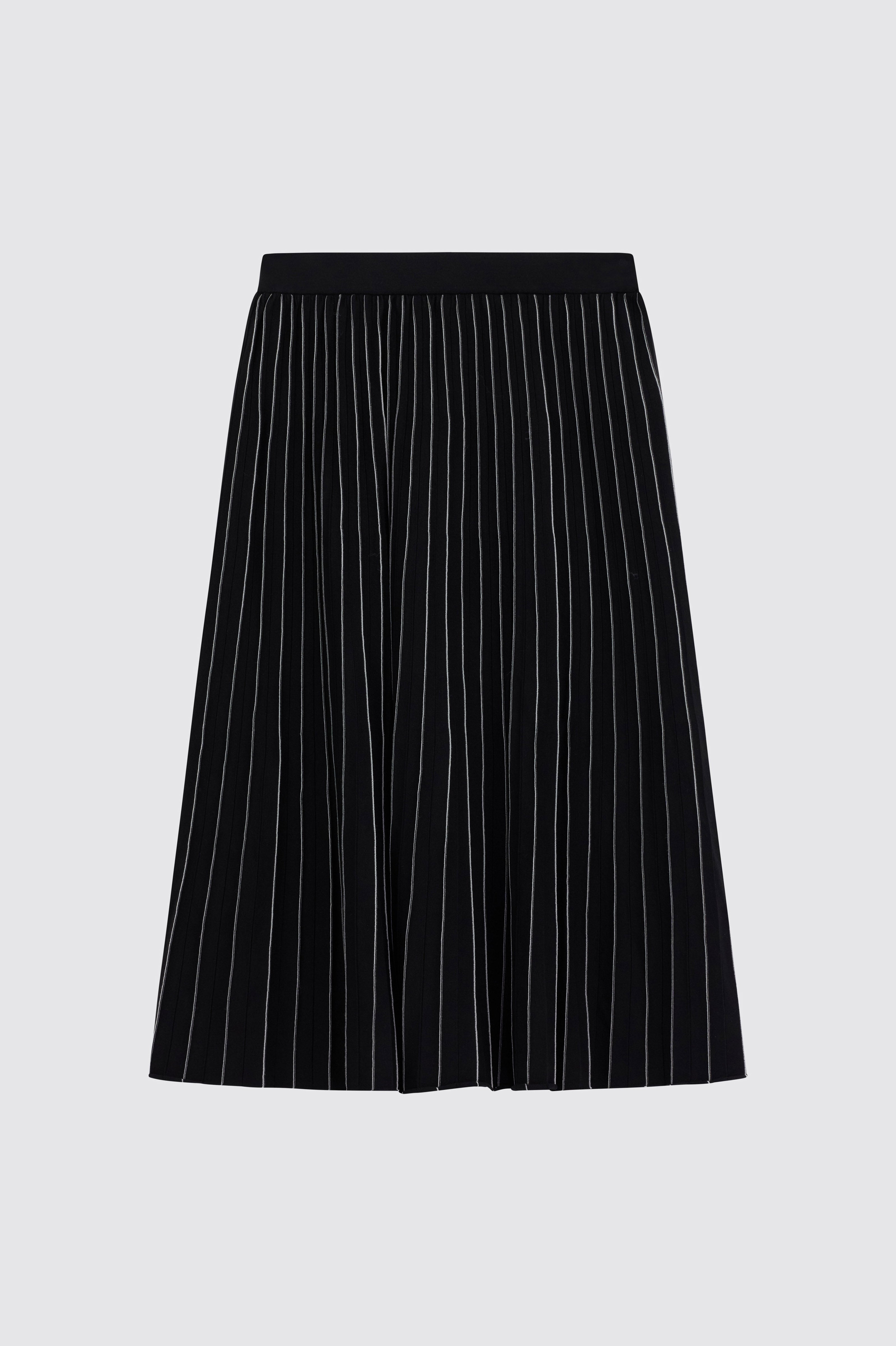 Liviana Conti Eglitta jupe plissee noir blanc