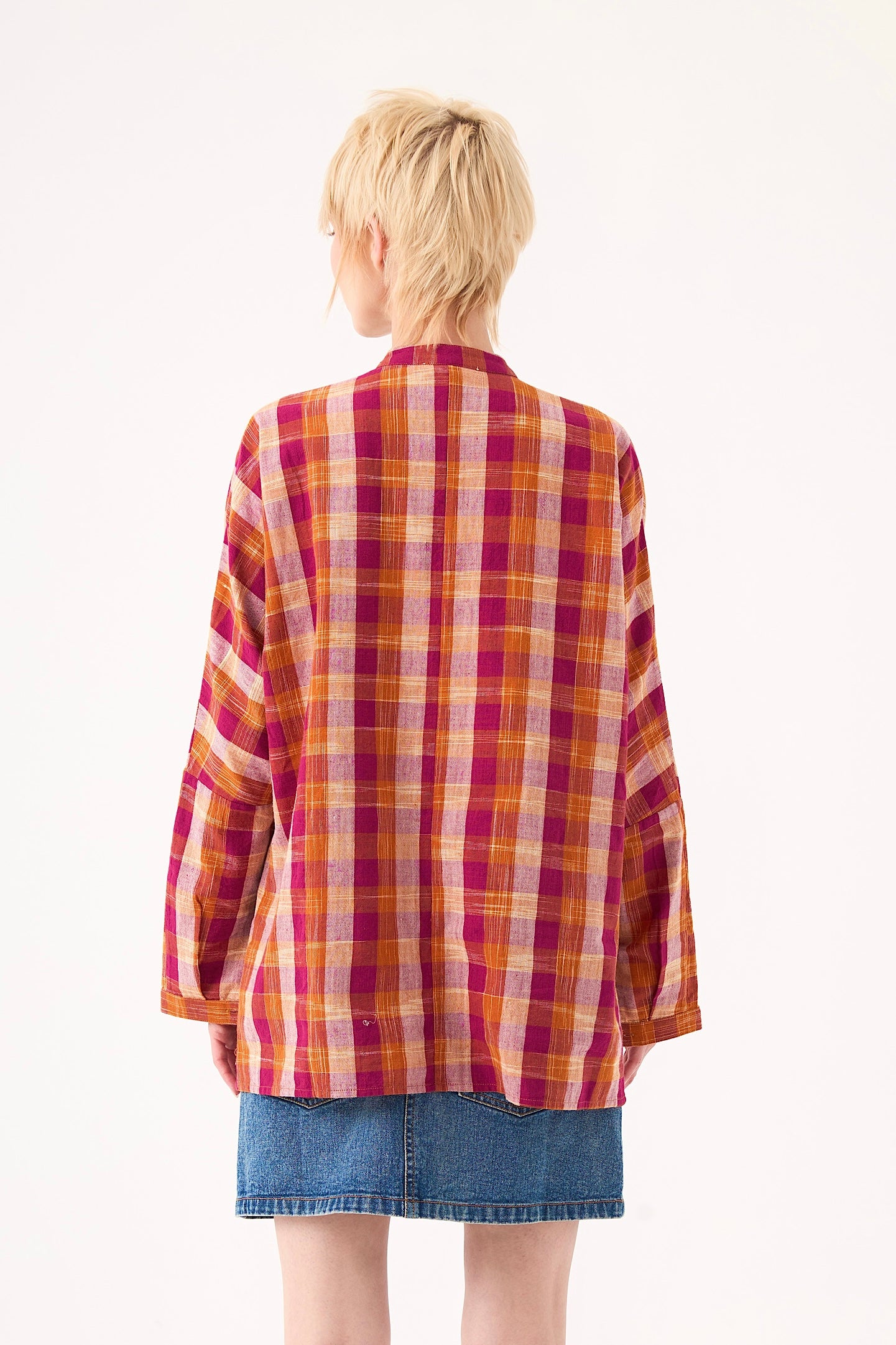 Chicosoleil Alabama chemise longue coton carreaux woody check