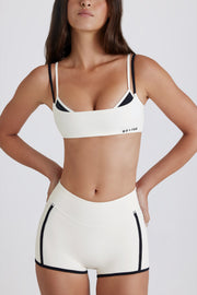 Oh Polly Bo+Tee brassière sport coconut Twist-Back