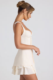 Oh Polly Cassandra 8269 mini robe corset ivoire volants