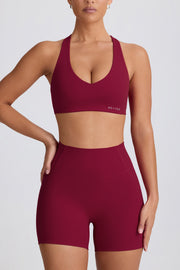 Oh Polly Bo+Tee brassière sport bordeaux stretch respirant