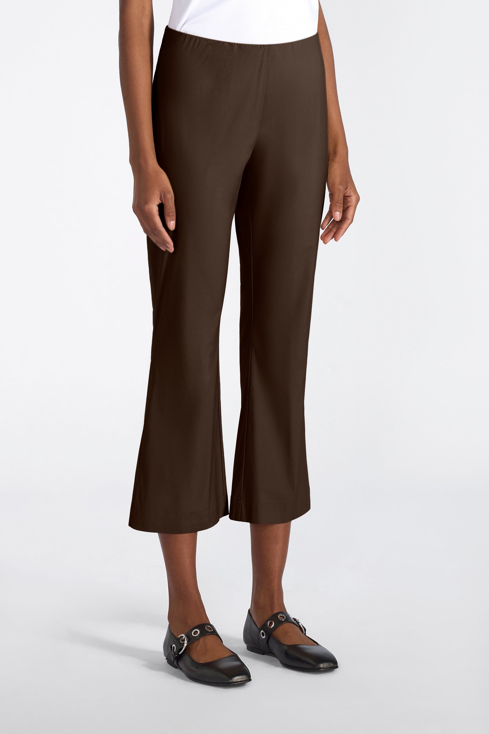 Liviana Conti Claudette pantalon trompette coton noir