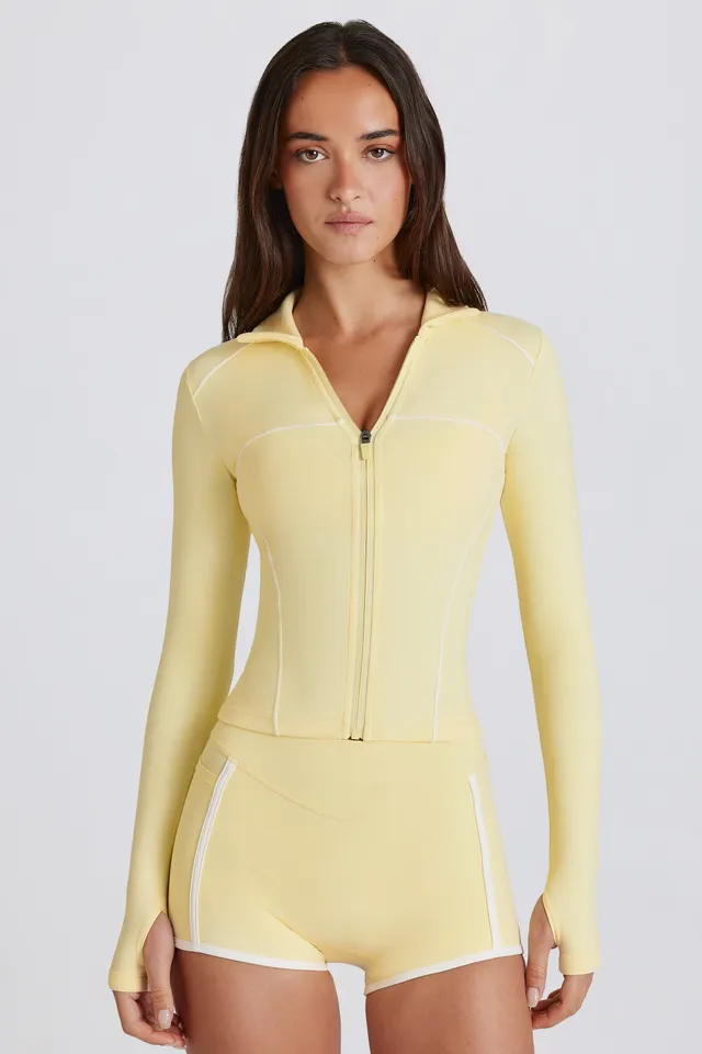 Bo+Tee veste zip sport citron contrastée