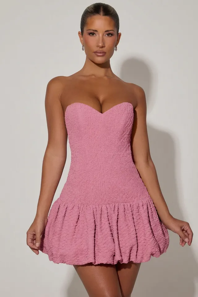 Oh Polly Dresses Lavinia robe corset Dusty Pink bubble